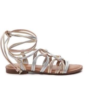 New Multi Metallic Gladiator Sandals